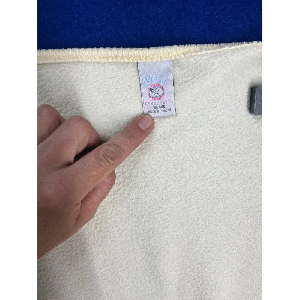 Cottagecore Unisex Baby Sprockets Fleece Blanket 27x33 Yellow Bear Moon